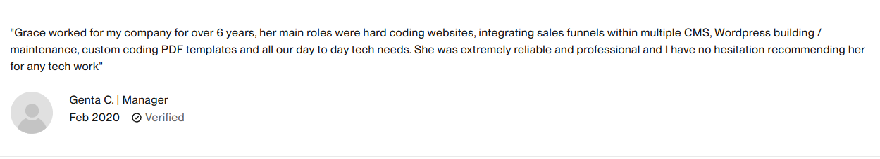 Genta Capan testimonial